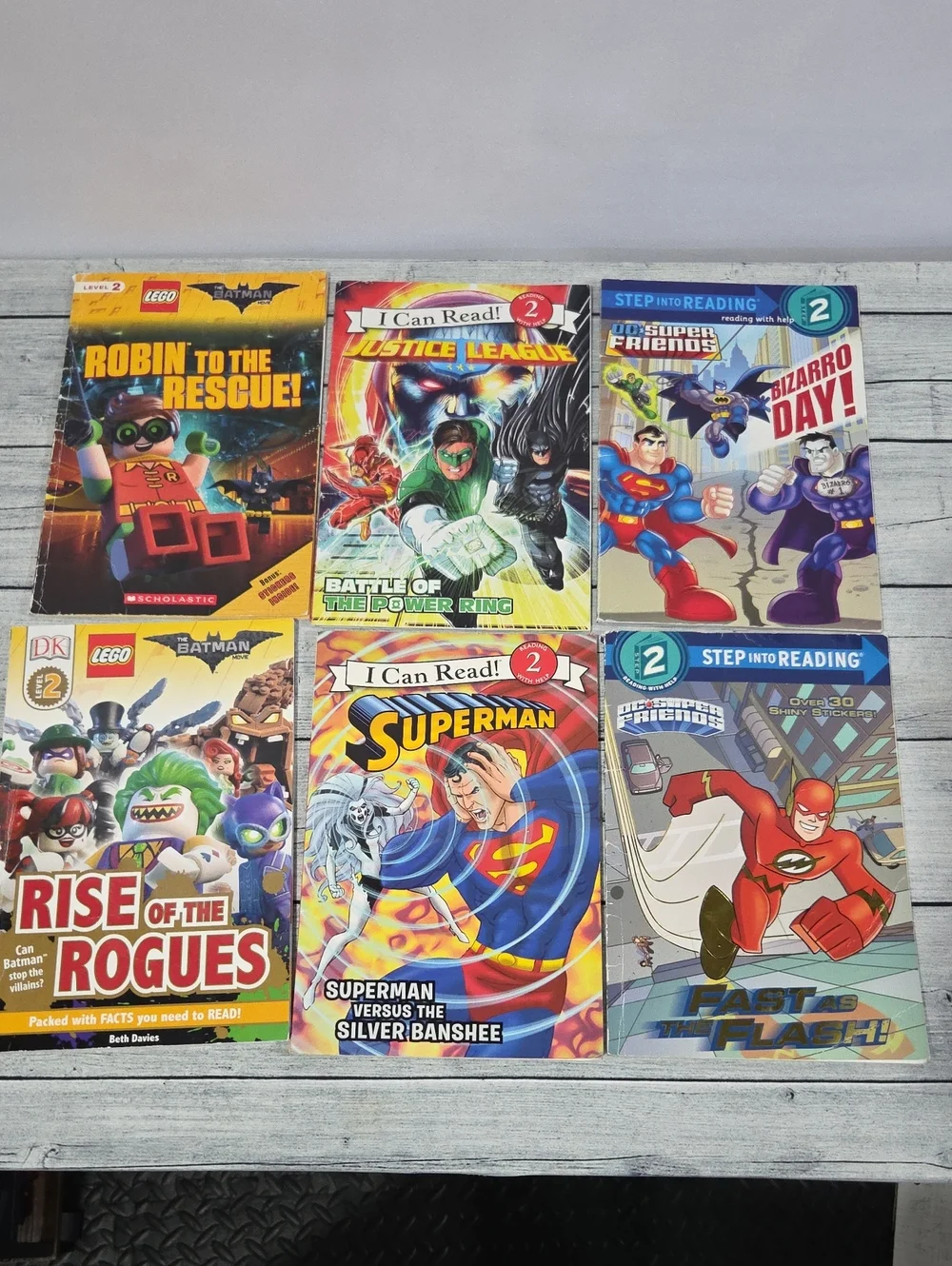 DC Super Heroes Set Of 6 Level 2 Kids Books